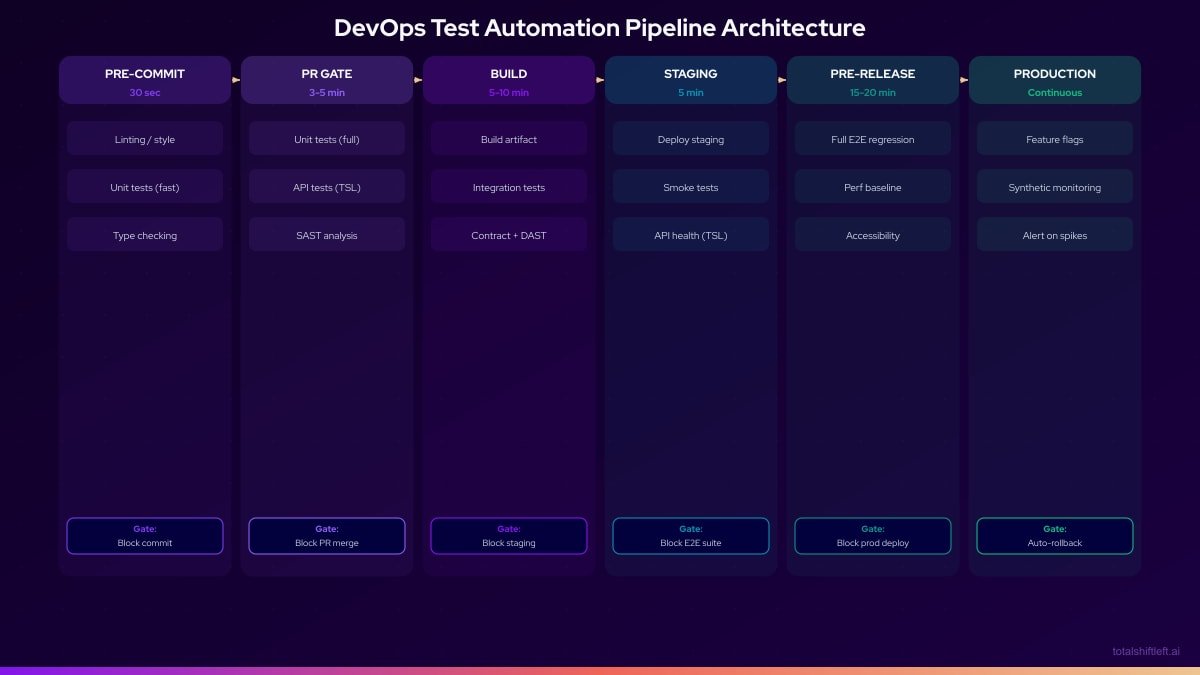 DevOps Test Automation Pipeline - From pre-commit to production monitoring
