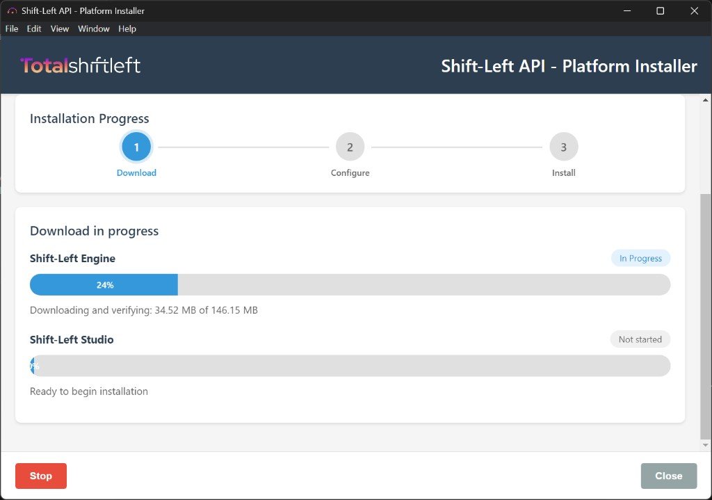 Download in progress – Engine and Studio progress